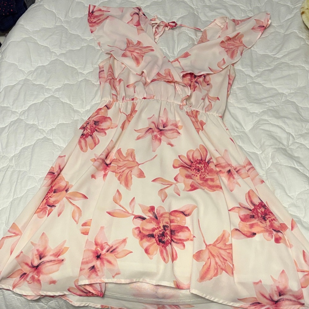 Lush Pink Floral Dress